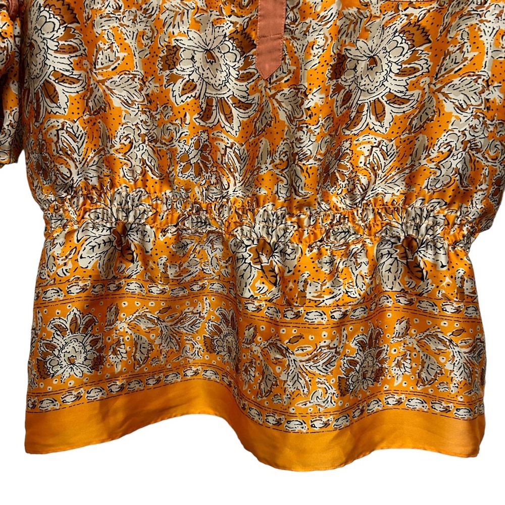 ✨3/$15 Banana Republic Heritage Boho Floral Top Button Front Peplum Blouse - Picture 4 of 13